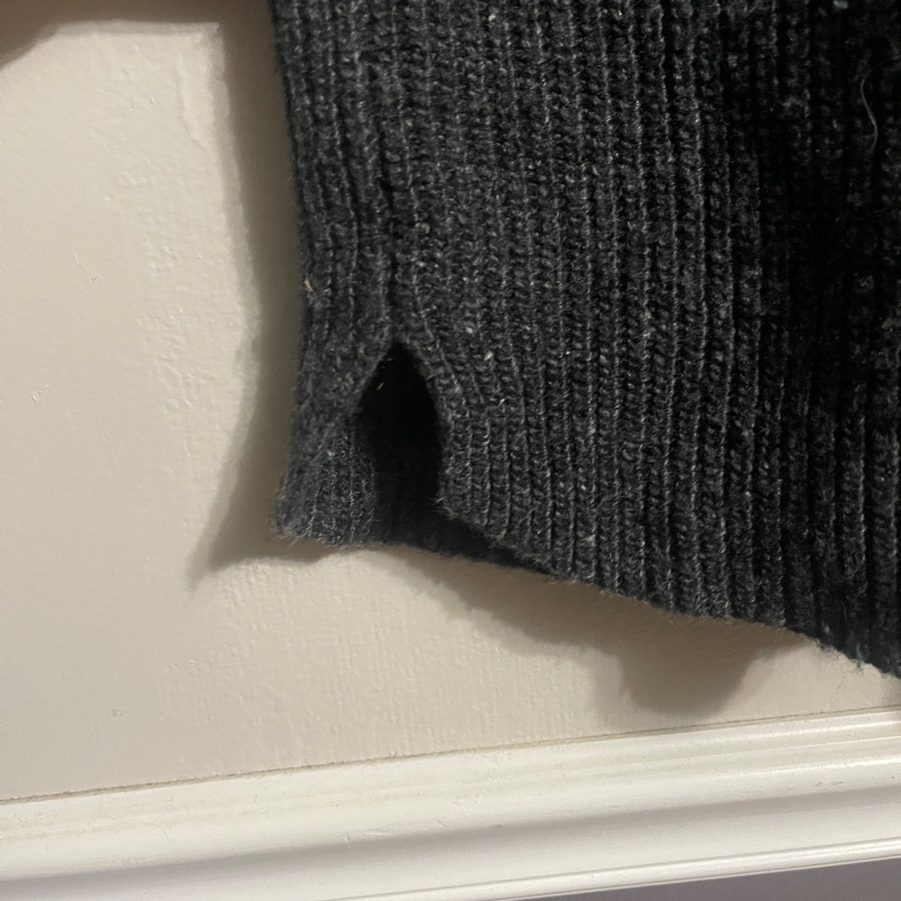 Madewell Gray Curved-Hem Sweater Dress - Picture 5 of 7